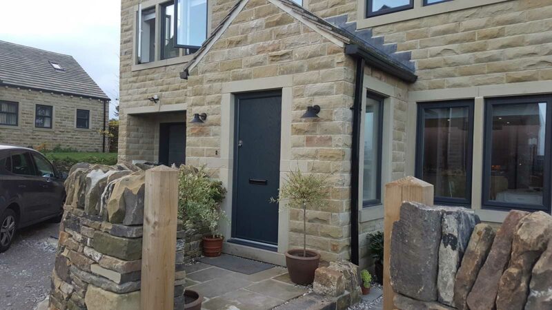 powder coated aluminium front doors