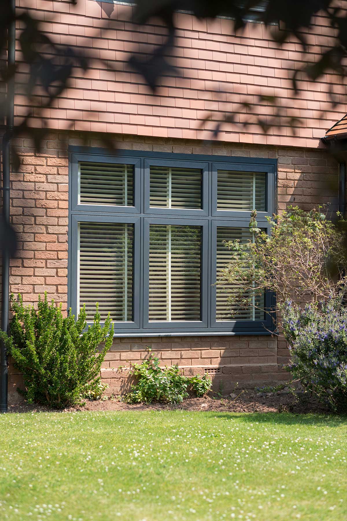 grey upvc flush casement windows