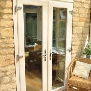 white double glazed upvc french doors