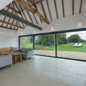 grey aluminium patio doors