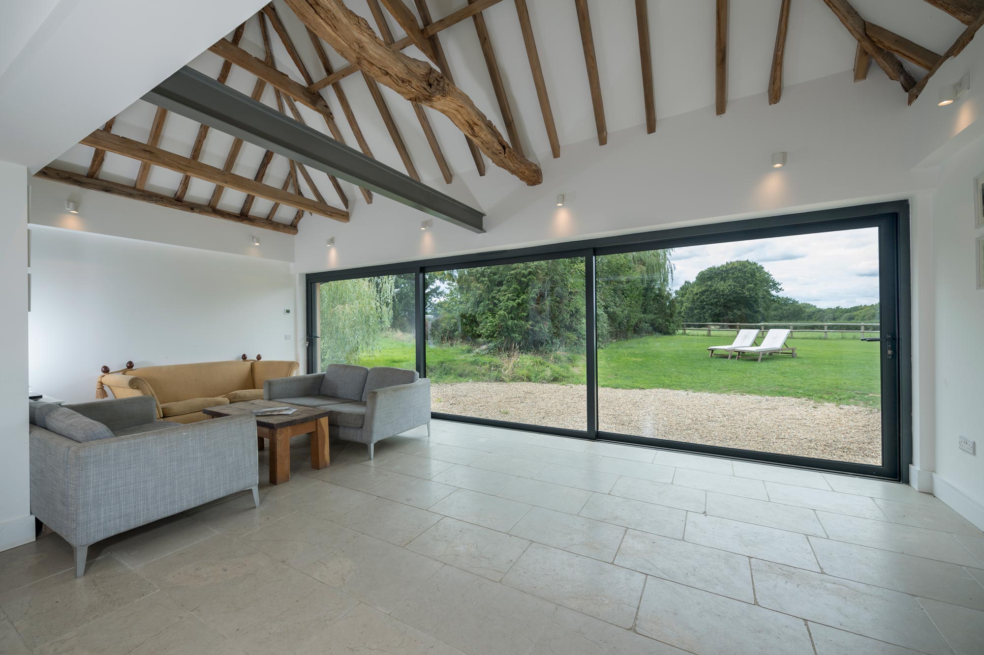 grey aluminium patio doors