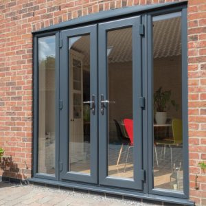 black upvc french doors