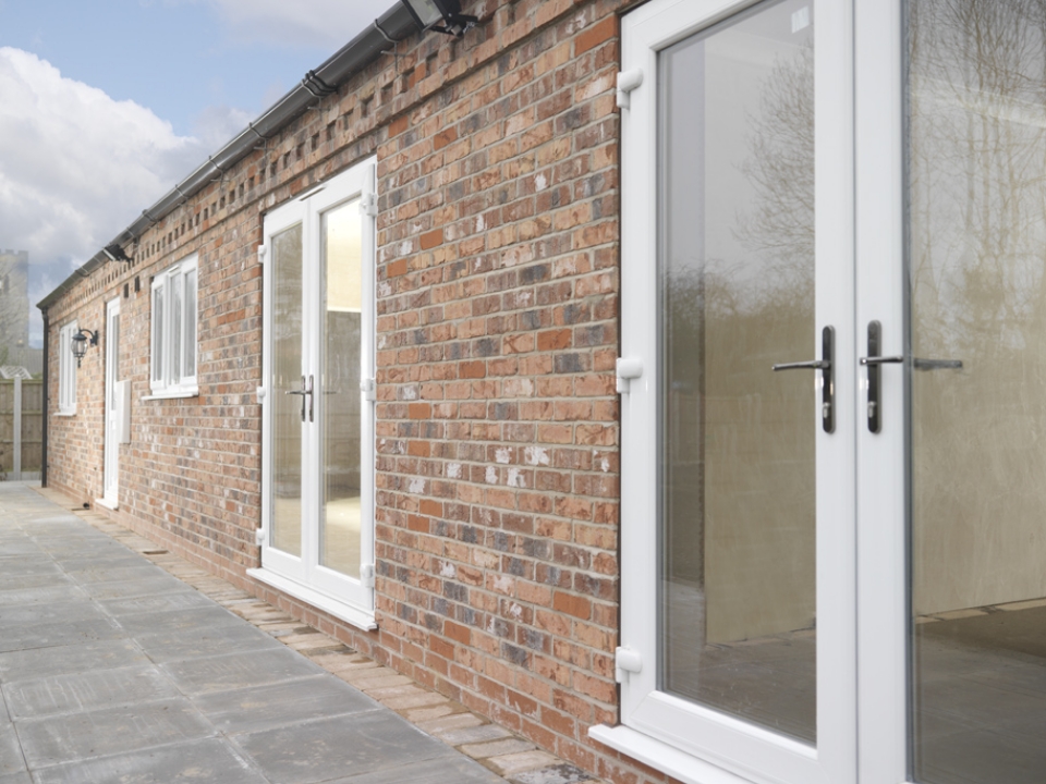 stylish white upvc french doors