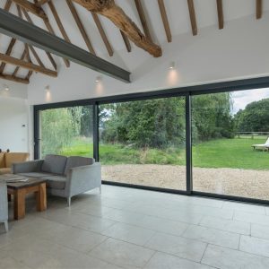 aluminium patio doors in a home