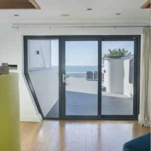 grey aluminium patio doors