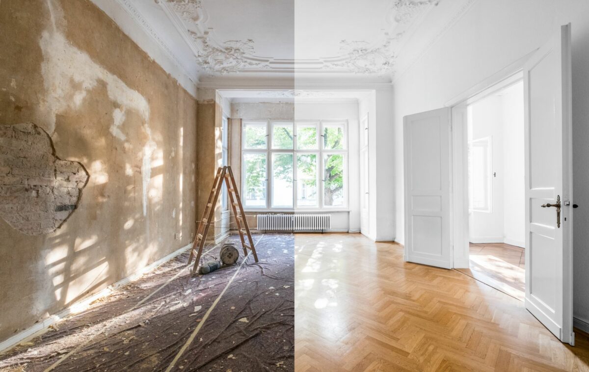 Before and after renovation