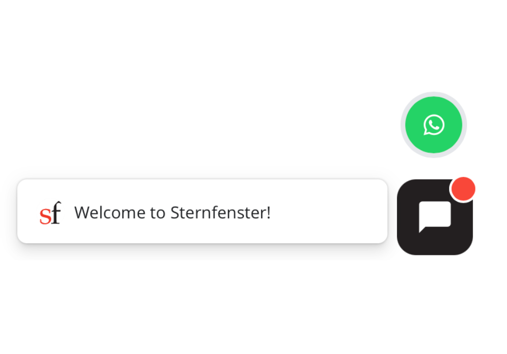 contact sternfenster through WhatsApp